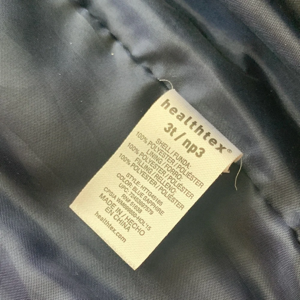 Navy Puffer Vest with Gold Polka Dots 3T - Picture 5 of 5